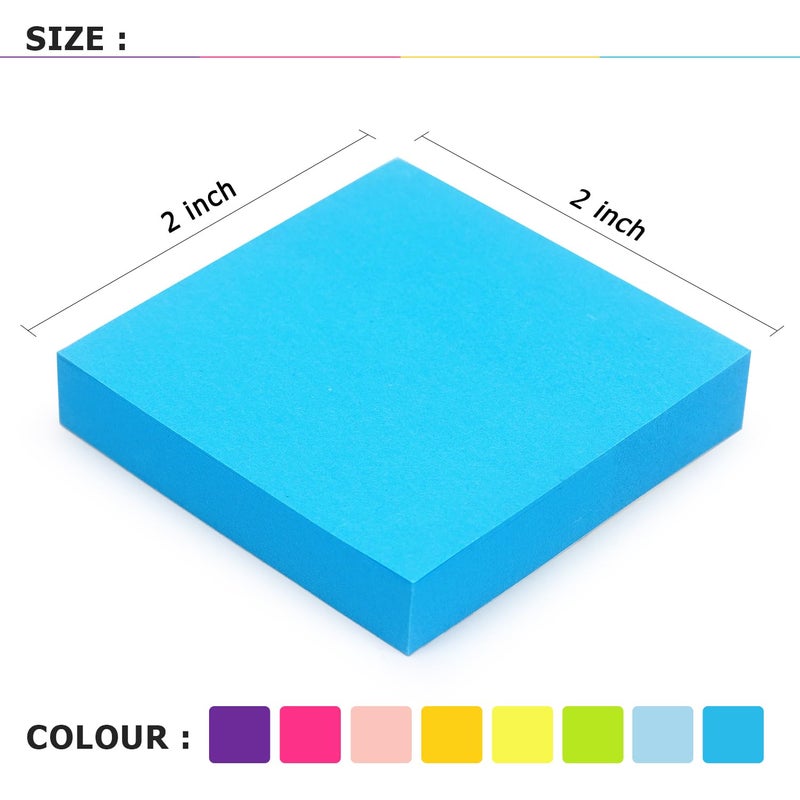 Eastern Wolf Sticky Notes 2x2 Self-Stick Notes 8 Bright Multi Colors Sticky Notes 16 Pads 100 Sheet/Pad - Image 3